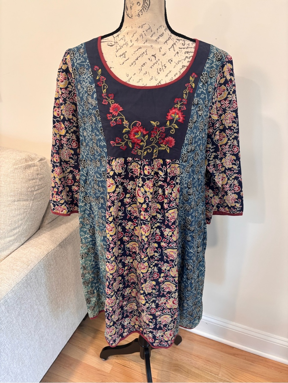 April Cornell bohemian-inspired top size medium